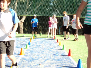 First Serve Tennis Academy Pic 5 - Testing out the childrens dynamic footwork patterns A tennis player has to move