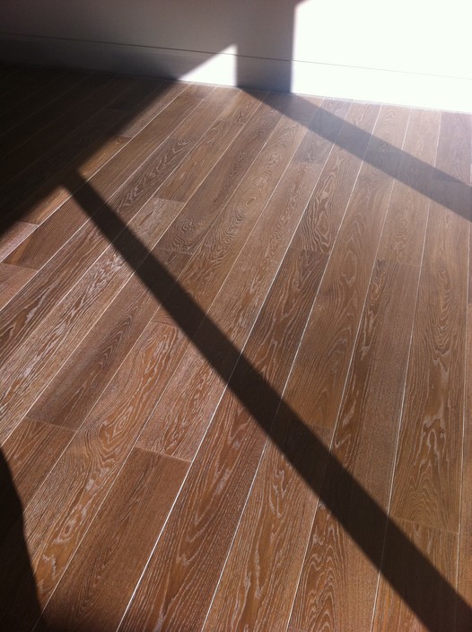 Allegro Flooring Solutions Pic 1 - Smoked European Oak Flooring Hand Finished