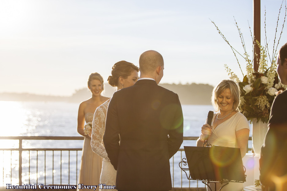 Keri Alexander Celebrant Pic 1 - Sebel Pier One with a stunning harbour sunet