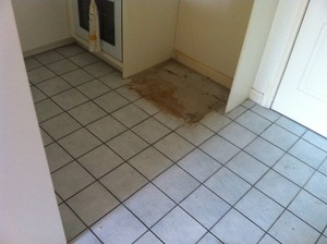 Bayside Grout Solutions Pic 3 - Before tiles cleaned repaired and grout sealed