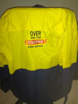 Over The Top Roofing Pic 2 - Work shirts