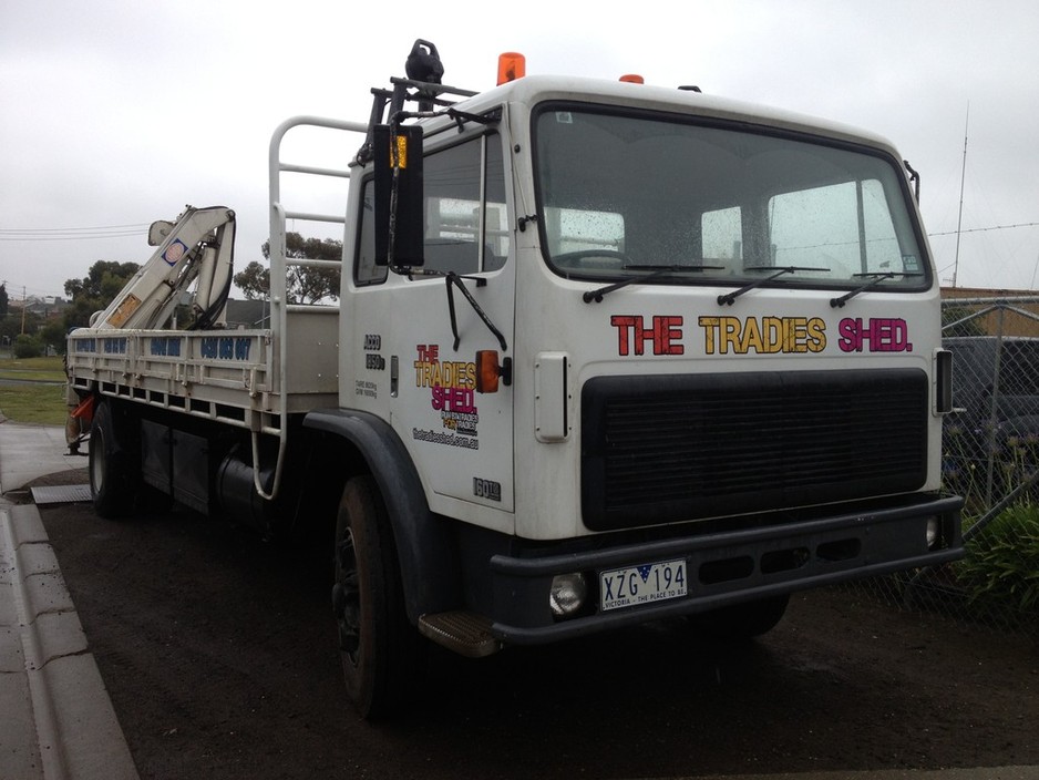 The Tradies Shed Pic 1 - Crane Truck and Scaffold Hire Available