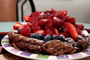 The Catch Up Cafe Pic 5 - try our range of gluten free food including our gluten free chocolate cake with fresh berries