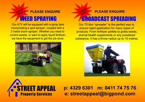 Street Appeal Property Services Pic 2 - Flyer Weed Control Broadcast Spreading