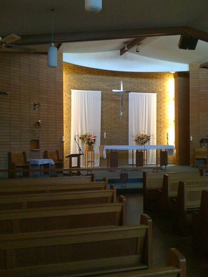 All Saints Anglican Church Pic 3 - inside the church seating for 150