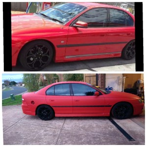 dip & wrap melbourne Pic 5 - Commodore full car dipped in red matte plasti dip