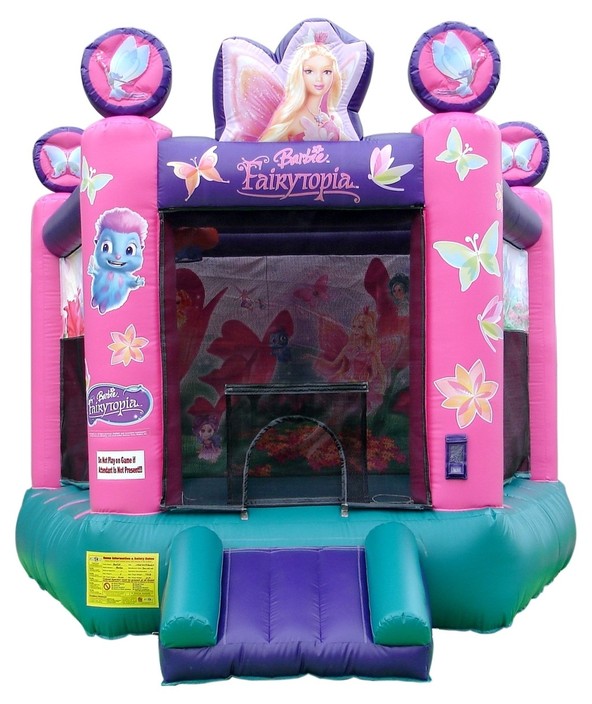 Savage Attractions Pic 1 - Barbie Fairytopia Jumping Castle