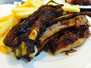 Charcoal Chicken Express Cafe Dianella Pic 3 - Lamb ribs and chips 1150