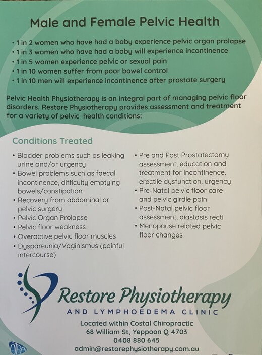 Restore Physiotherapy and Lymphoedema Clinic Pic 2