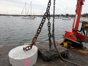 General Marine and Waterfront services mooring contractors Pic 5 - Mooring upgrade for a bigger boat