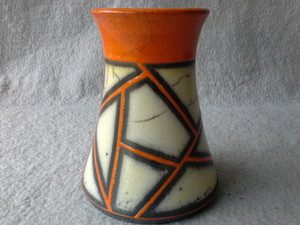 Ken Ison Pottery Pic 2 - Orange Raku Pot