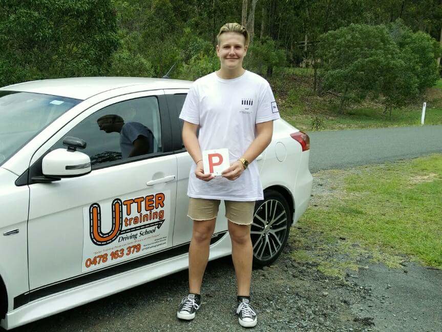 Utter Training Pic 1 - Congratulations Lachlan for passing your Driving Test in Jan 2017 You put in a lot of work