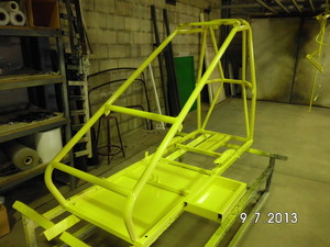 Orange Powder Coat Pic 5 - Go Kart Frames