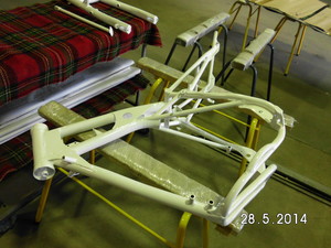 Orange Powder Coat Pic 4 - Motor Bike Frames and Parts