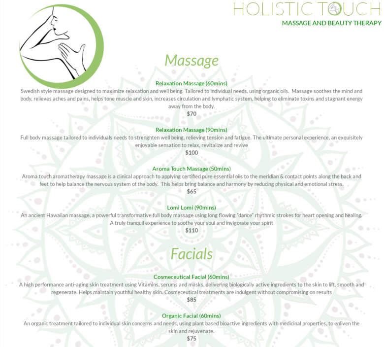 Holistic Touch Massage and Beauty Pic 1