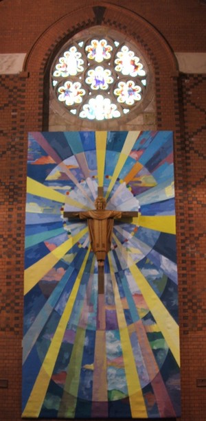 Holy Trinity Anglican Cathedral Wangaratta Pic 3 - new tapestry behind the high altar