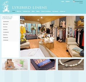 Slick-Sites.com Pic 3 - lyrebird linens website design for small to medium business Melbourne VIC Australia