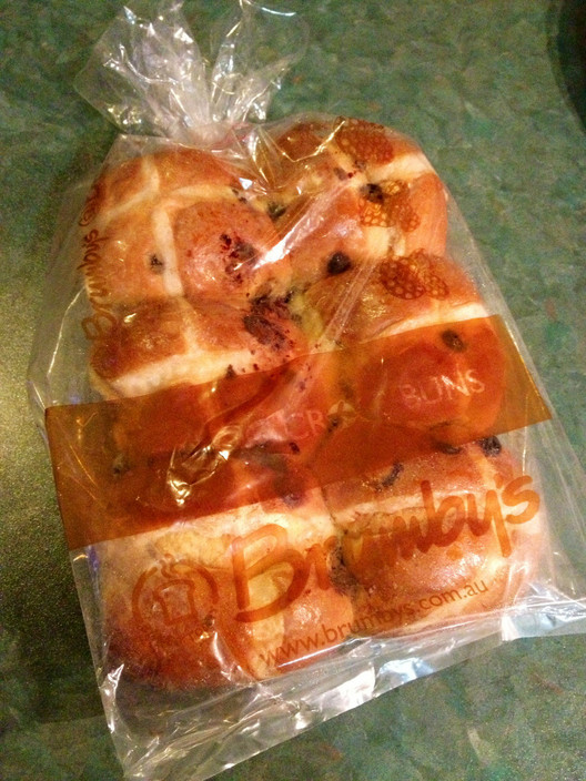 Brumby's Bakeries Pic 2 - Jaffa Hotcross Buns only from Brumbys