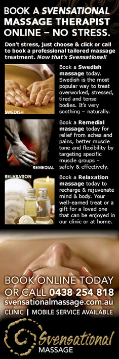 SVENSATIONAL MASSAGE Pic 1 - svensational massage swedish remedial relaxation mobile service available m 0438 254 818