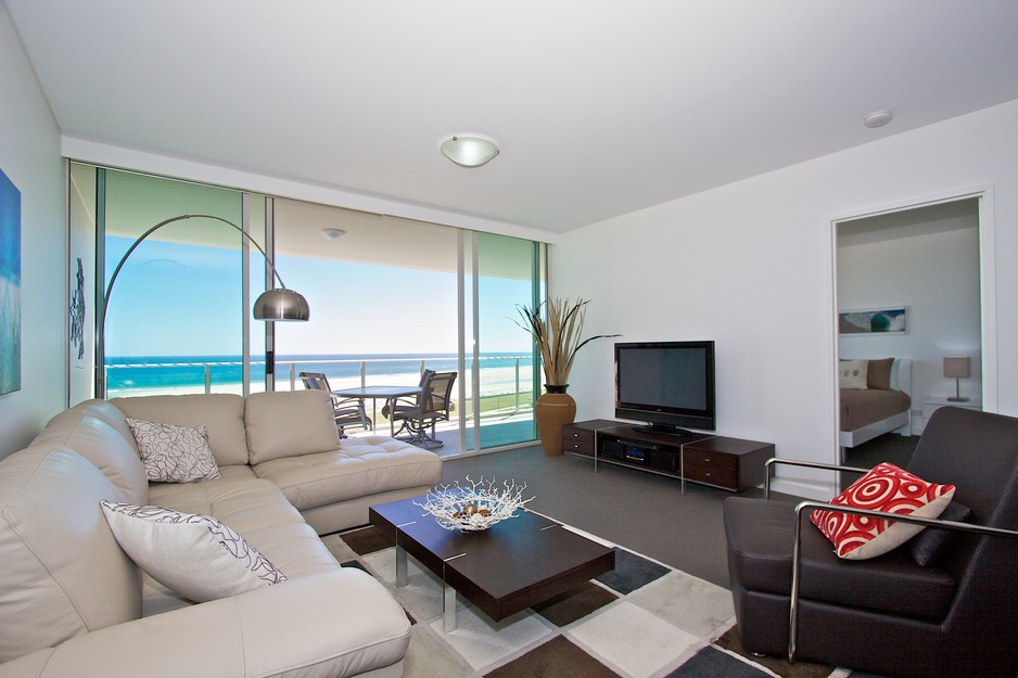 Kirra Surf Apartments Pic 1 - lounge 2 bedroom apartment