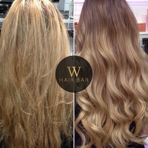 W Hair Bar Pic 4 - Before and After Balayage