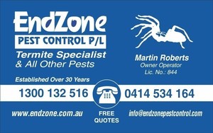 Endzone Pest Control P/L Pic 2 - Call us for a free Quote