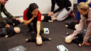 FirstAidPro - Munno Para Pic 3 - First aid teacher showing students how to work on infant Cpr Firstaiidpro Munno Para SA