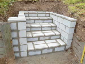 Gabe's Bricklaying Pic 2 - Block Steps I did 8 Months ago