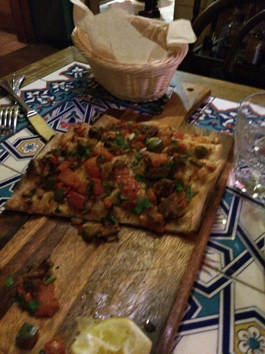 Matee Turkish Grill Pic 1 - Lamb pidepizza