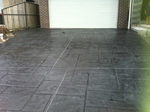 B.g. Concrete Contractors Pic 5 - Stamped Pattern Regal Colour Black