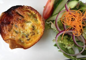 The Coffee Club Pic 4 - Chicken asparagus quiche with salad