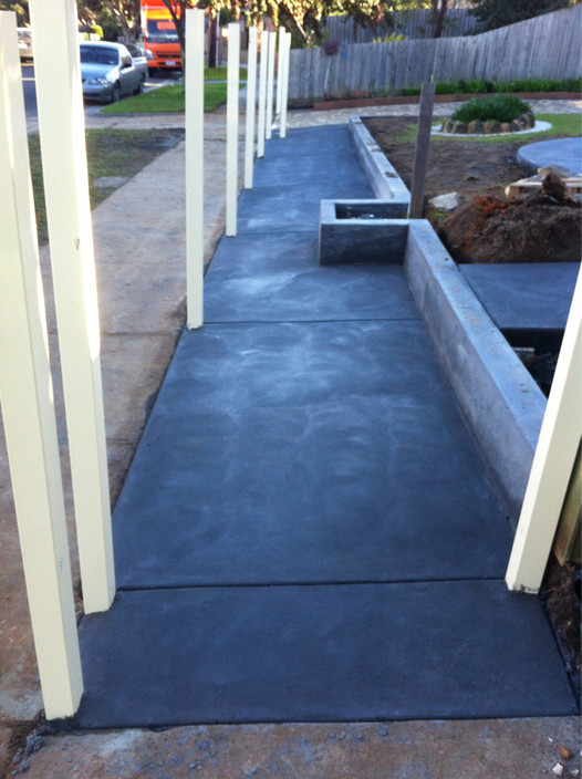 JR concreting Pic 1 - Black concrete stipple finish