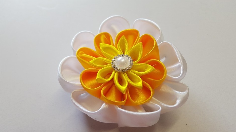 Now 'n' 4 Ever Floral Design Pic 1 - Hair Clip French Style Barrette