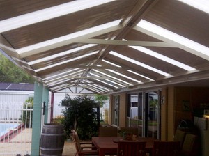 Freedom Outdoor Pic 2 - gable patio with new sunset flatceiling look roofing