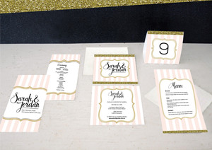 Designs for Love Pic 2 - Candy stripes wedding invitations