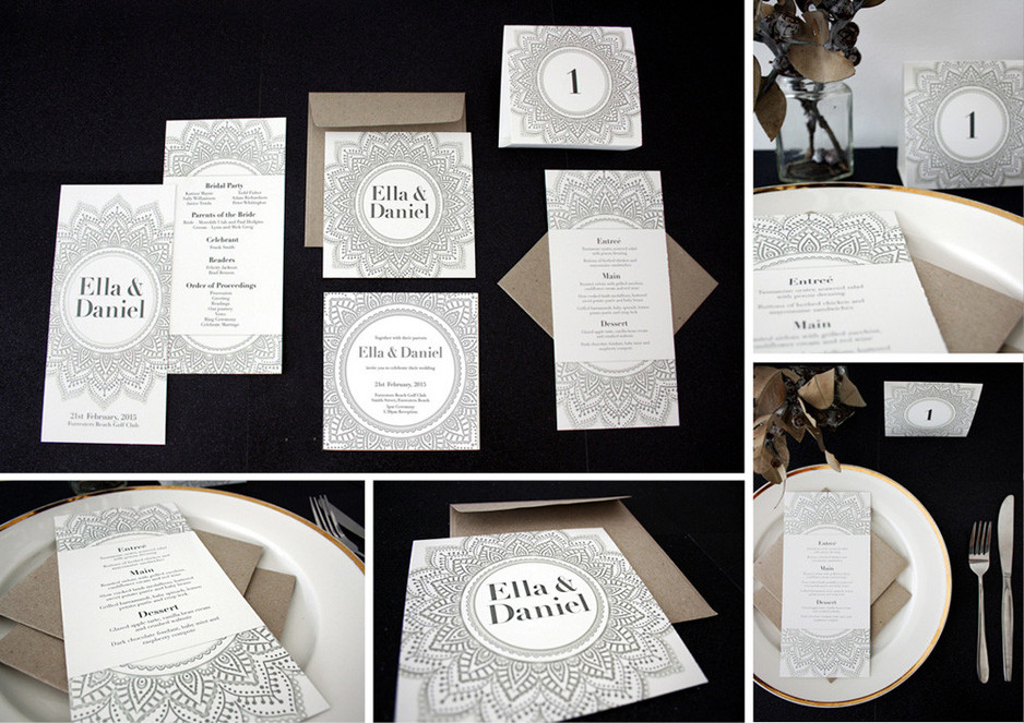 Designs for Love Pic 1 - Mandala wedding invitations