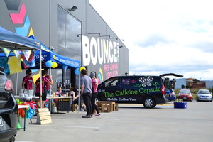 The Caffeine Capsule - Mobile Coffee Van Pic 3 - Doing a fundraiser at the new Bounce Robina