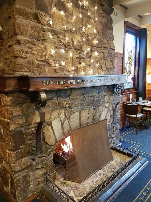 Caulfield RSL Pic 1 - Keep warm in Winter in front of one of our fireplaces