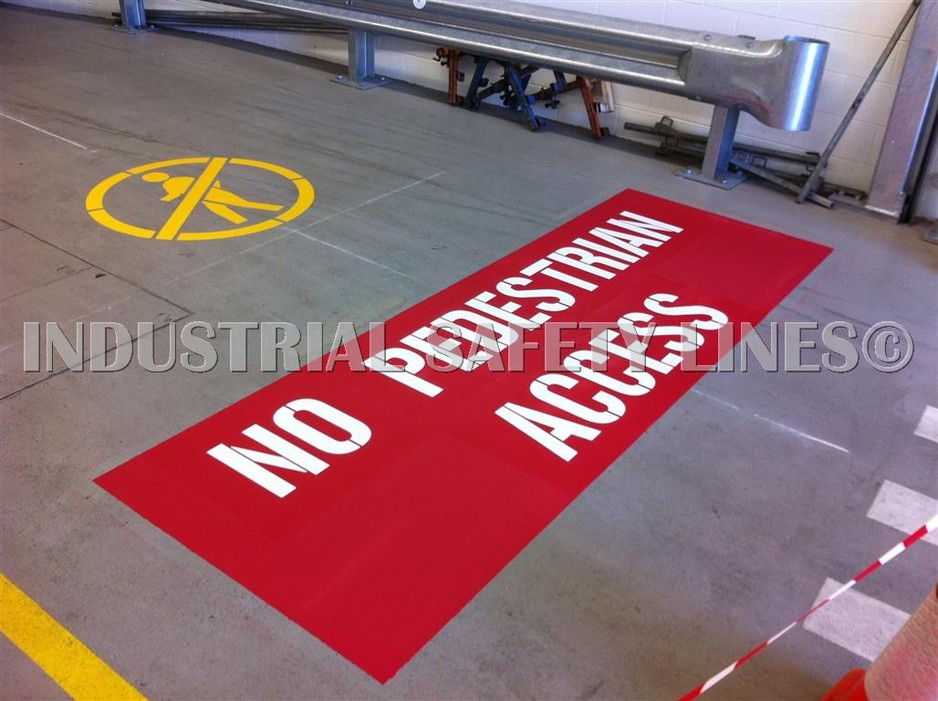 Industrial Safety Lines - Line Marking Melbourne Pic 1 - Line Marking Signage Red Cross Melbourne December 2012