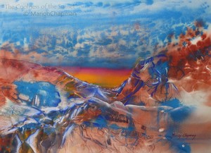 Marion Chapman Artist Pic 4 - Coolness of the Sunset watercolour by Marion Chapman