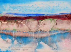 Marion Chapman Artist Pic 5 - Outback Antiquities watercolour by Marion Chapman