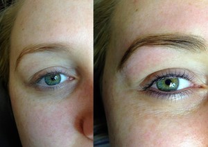 aHead Hair & Beauty Pic 4 - Kylie before and after a lash and brow tint with Nicola