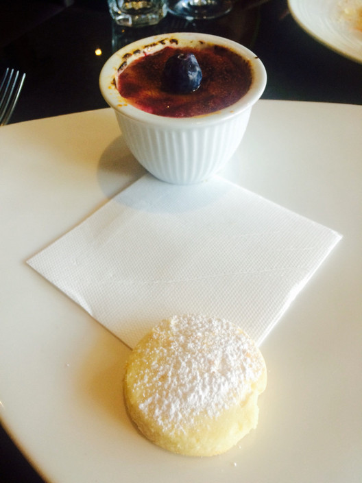 Fratelli Roma Pic 1 - Creme brle with raspberry sauce and shortbread