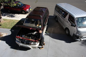 MAS MOBILE MECHANICS Pic 3 - Customers 4WD being serviced before a family outback adventure