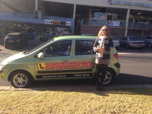 Drivezone Driving School Pic 4 - Rhiannon Moore passed her driving test today at Springwood RMS with her driving instructor Dominic Well done Rhiannon