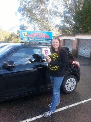 Drivezone Driving School Pic 2 - Naomi Skelly passed her test today at Katoomba RTA with her instructor Pavlina Well done Naomi