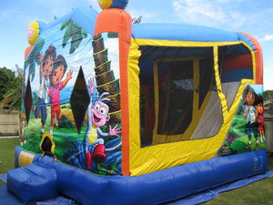 Brisbane Castle Hire Pty Ltd Pic 3 - Dora and Diego Jumping Castle with Slide