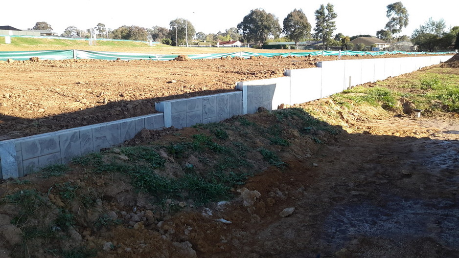 Bob Garvey Pic 1 - Rock retainer wall before