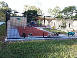 Animal World Pet Resorts - Park Ridge Pic 3 - Australias first tennis court built for just for your dogs fun and enjoyment