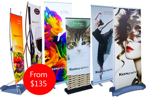 Keen Graphics Pic 2 - BANNER STANDS Banner stands are one of the best high impact and cost effective portable display solutions to advertise your product or service